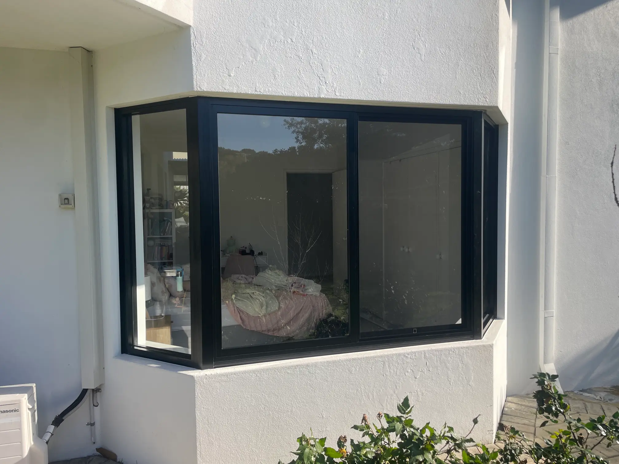 Sliding windows bedroom